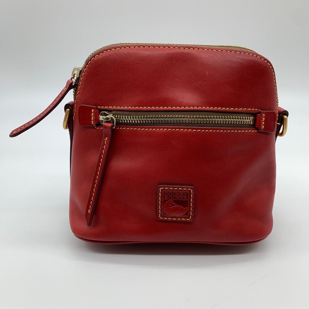 Dooney & Bourke Red Leather Crossbody Bag - Picture 2 of 14